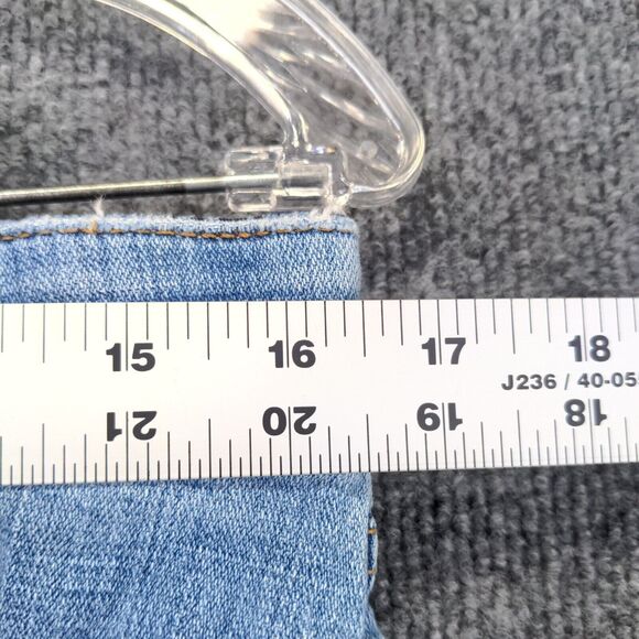 Levis Womens 535 Jeans Blue 12M Distressed Perfect Waist Straight Denim Original - Picture 10 of 11